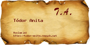 Tódor Anita névjegykártya